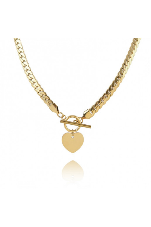 Stainless steel necklace plated with gold NST2104