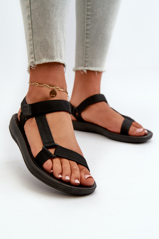 Women's Sports Sandals with Velcro Black Vilari