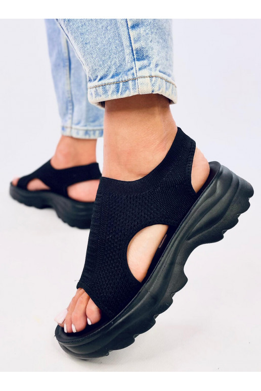sandals soft sole NICAI BLACK