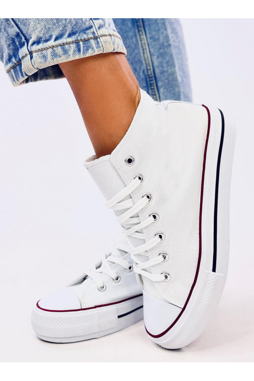 casual shoes by the ankle linen PREGET WHITE