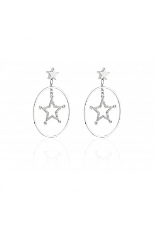 Stainless steel earrings srebrne KST1352