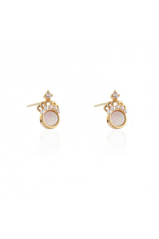 gold color-plated stainless steel earrings KST1629