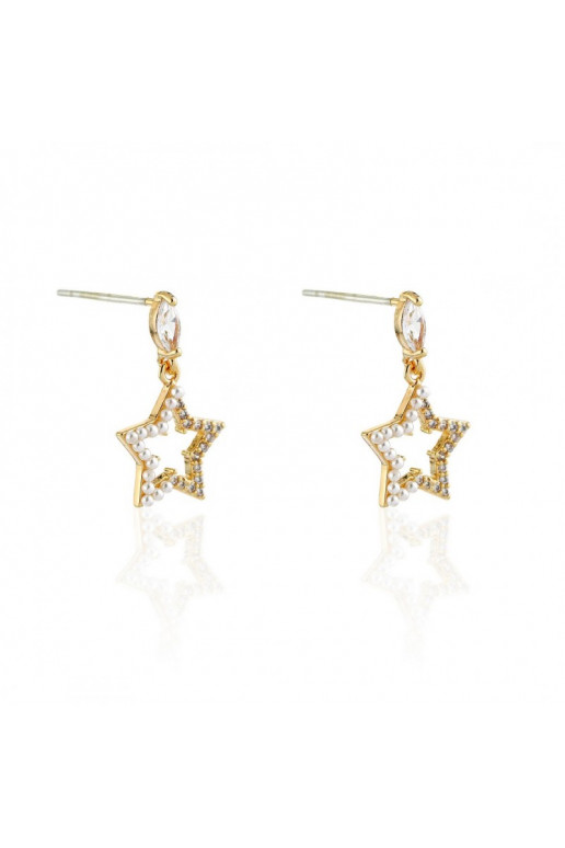 gold color-plated stainless steel earrings KST1633