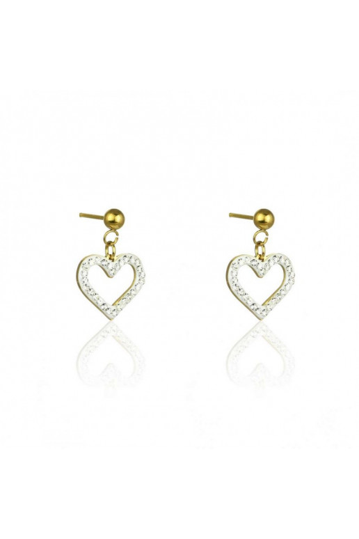 gold color-plated stainless steel earrings  KST1892