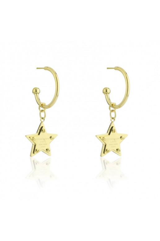 gold color-plated stainless steel earrings KST1925