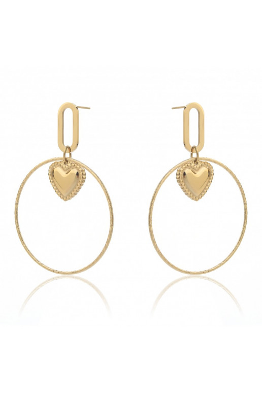 gold color-plated stainless steel earrings  KST2154