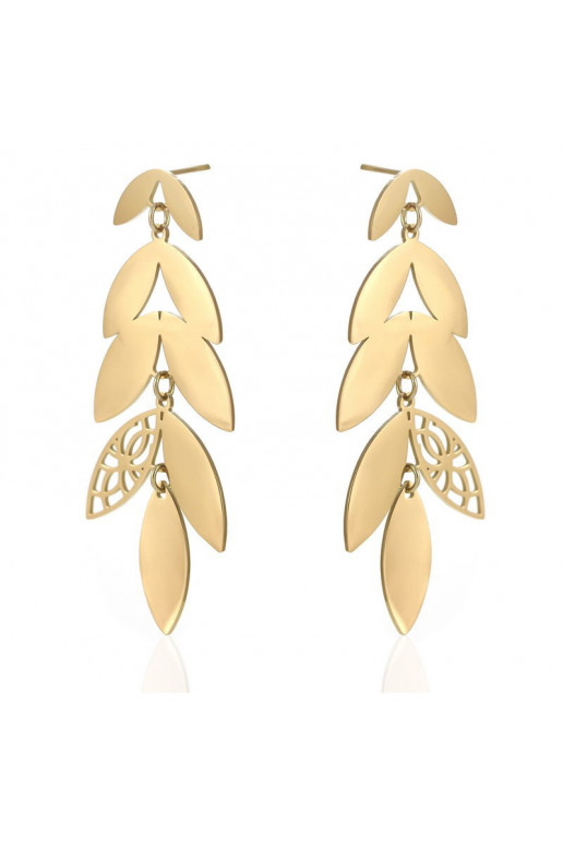 gold color-plated stainless steel earrings KST2123