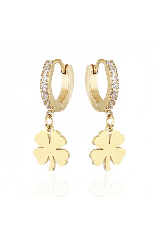 gold color-plated stainless steel earrings KST2236B