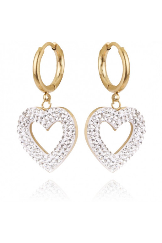 gold color-plated stainless steel earrings KST2411