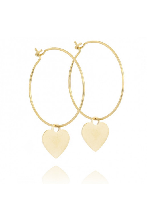 gold color-plated stainless steel earrings KST2438