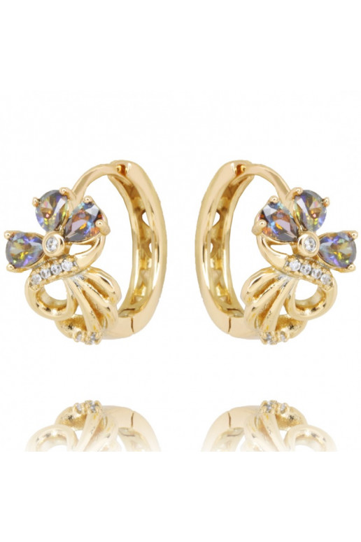 gold color-plated stainless steel earrings KST2532