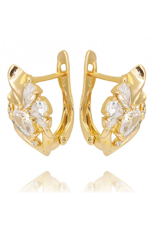 gold color-plated stainless steel earrings KST2539B