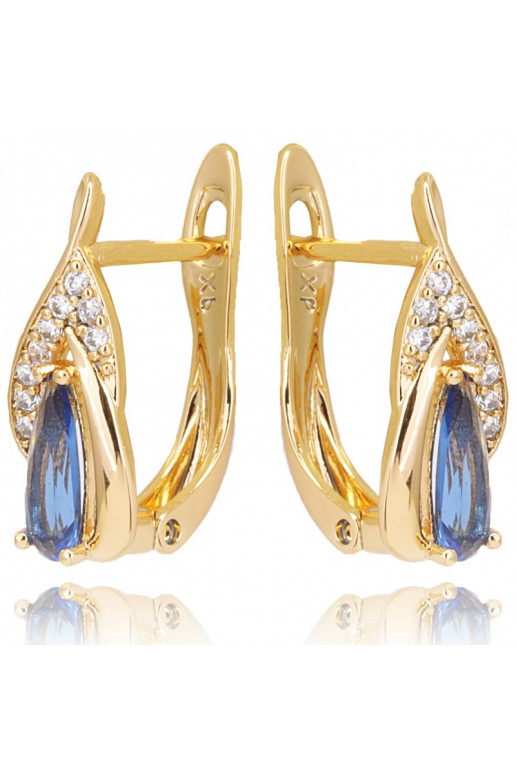 gold color-plated stainless steel earrings KST2550GRAN