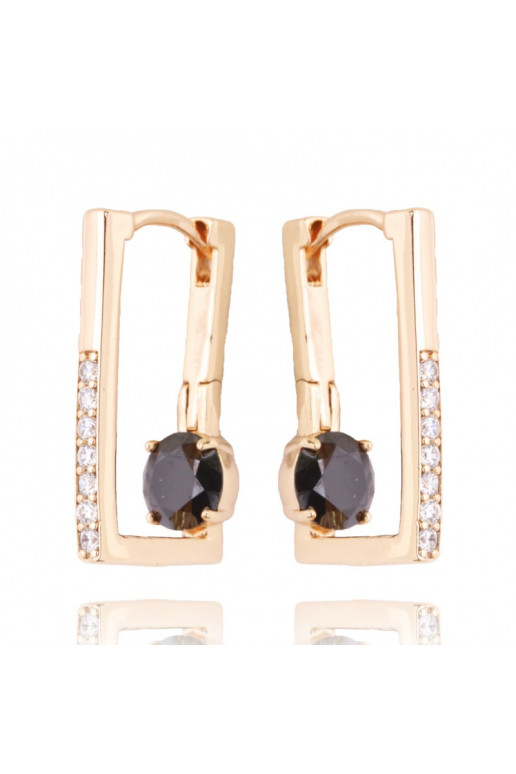 gold color-plated stainless steel earrings KST2579