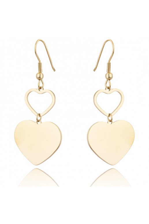 gold color-plated stainless steel earrings KST2588