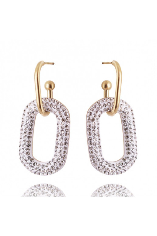 gold color-plated stainless steel earrings cover with gold KST2654