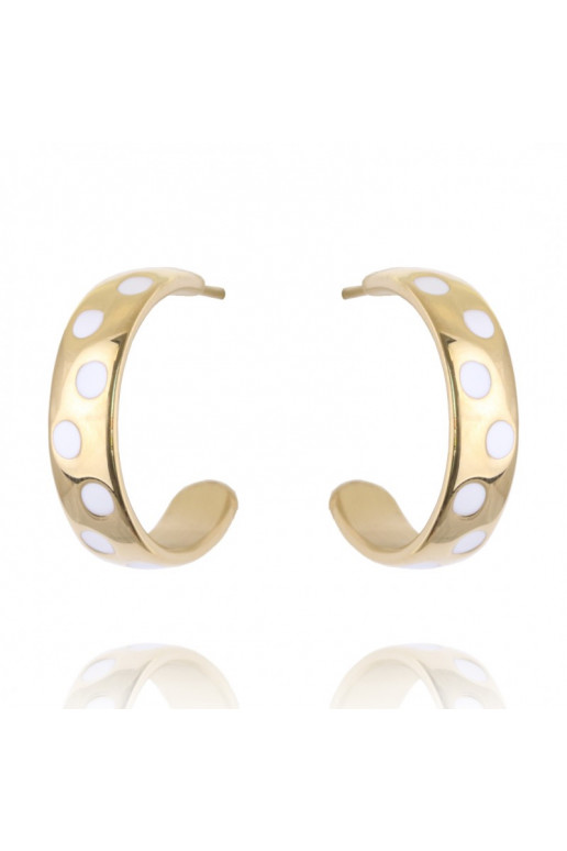 gold color-plated stainless steel earrings cover with gold KST2749