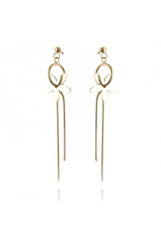 gold color-plated stainless steel earrings cover with gold KST2763