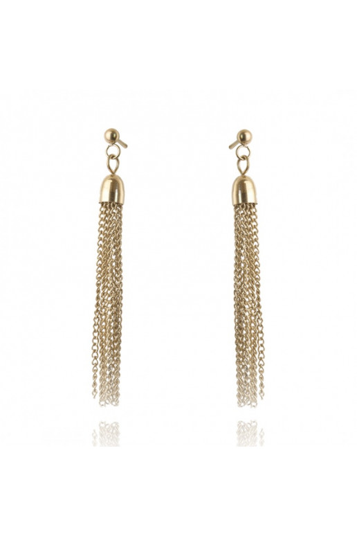 gold color-plated stainless steel earrings cover with gold KST2770