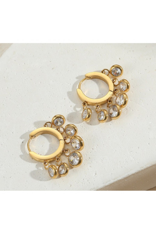 gold color-plated stainless steel earrings cover with gold KST2793