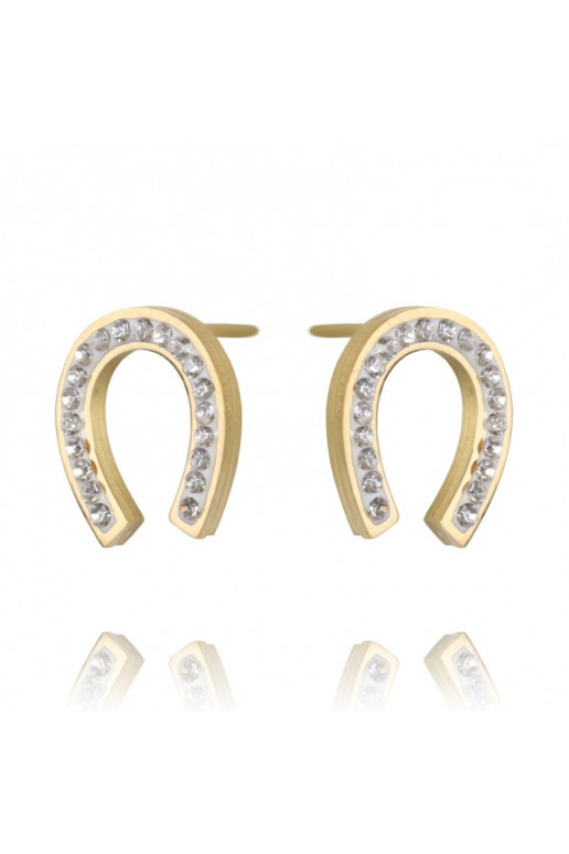 gold color-plated stainless steel earrings  KST2715