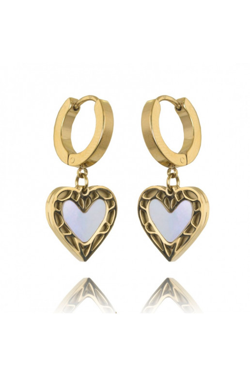 gold color-plated stainless steel earrings KST2693