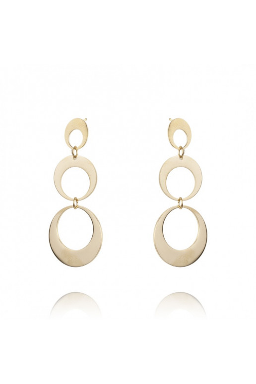 gold color-plated stainless steel earrings KST2834