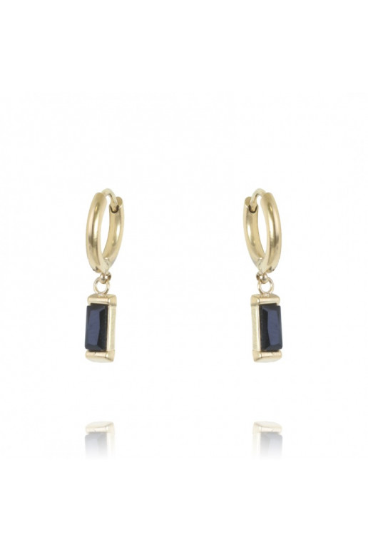 gold color-plated stainless steel earrings KST2844CZ