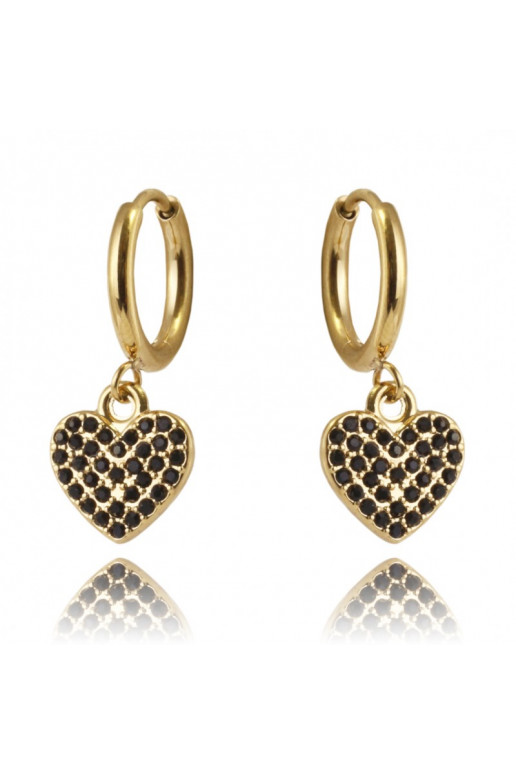 gold color-plated stainless steel earrings cover with gold KST2909