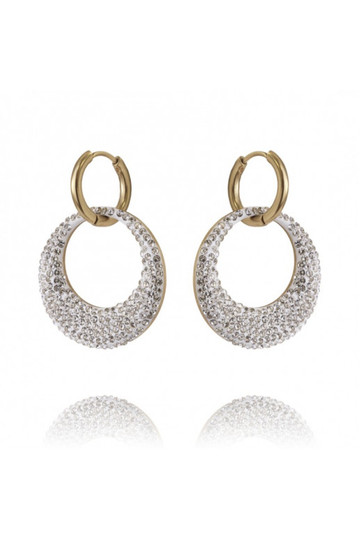 gold color-plated stainless steel earrings cover with gold KST2915