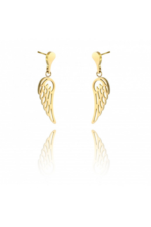 gold color-plated stainless steel earrings KST2950