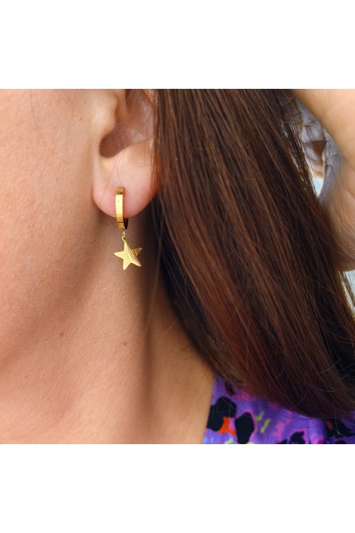 gold color-plated stainless steel earrings KST2954