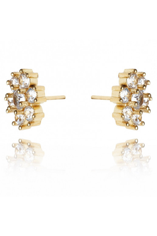 gold color-plated stainless steel earrings KST3094