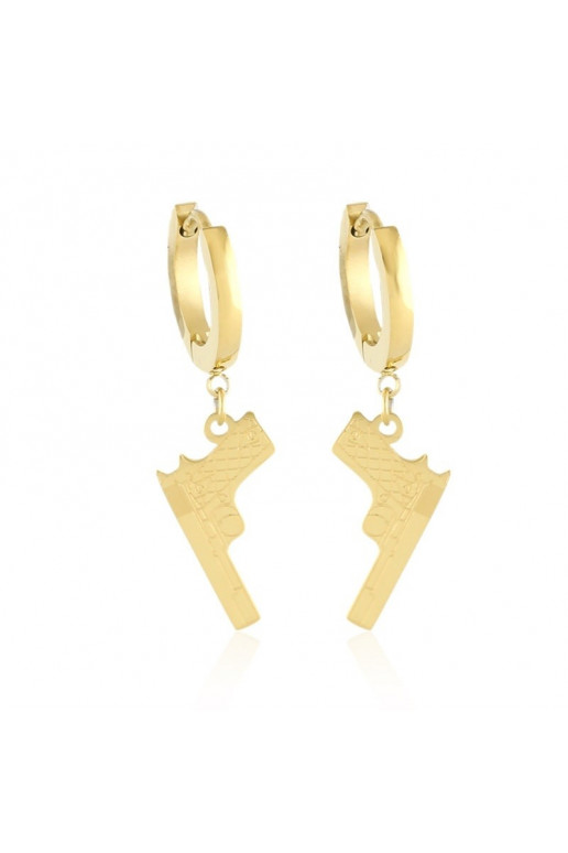 gold color-plated stainless steel earrings KST1875