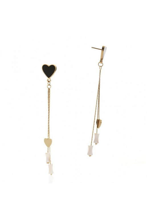 gold color-plated stainless steel earrings KST2009