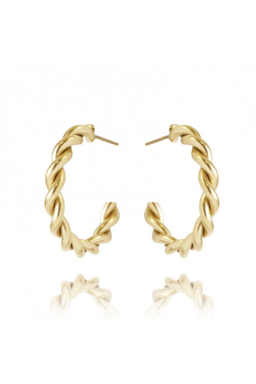 gold color-plated stainless steel earrings cover with gold KST2929