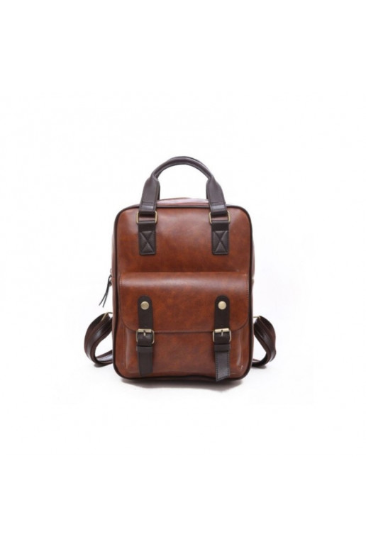 Backpack with buckles - caramel colors PL118KAR