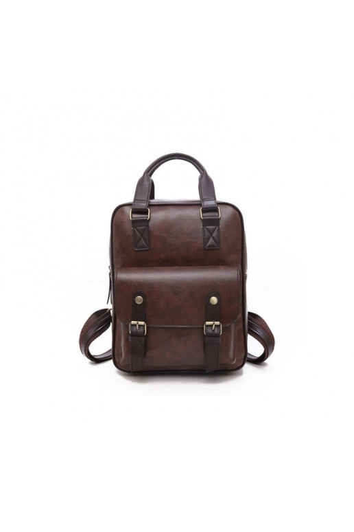 Backpack with buckles - Brown color PL118BR