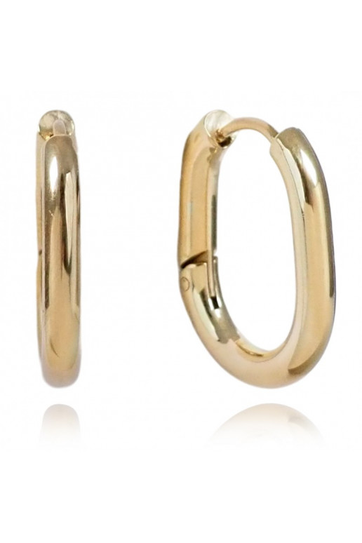 gold color-plated stainless steel earrings KST2895