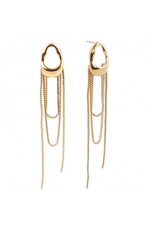 Stainless steel earrings platerowane cover with gold,  KST3273