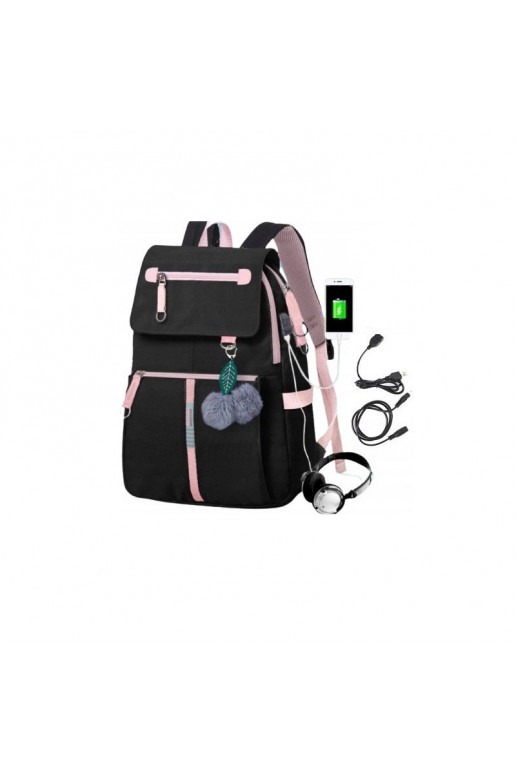 Backpack sportowy szkolny uniwersalny withbrelokiem USB PL158