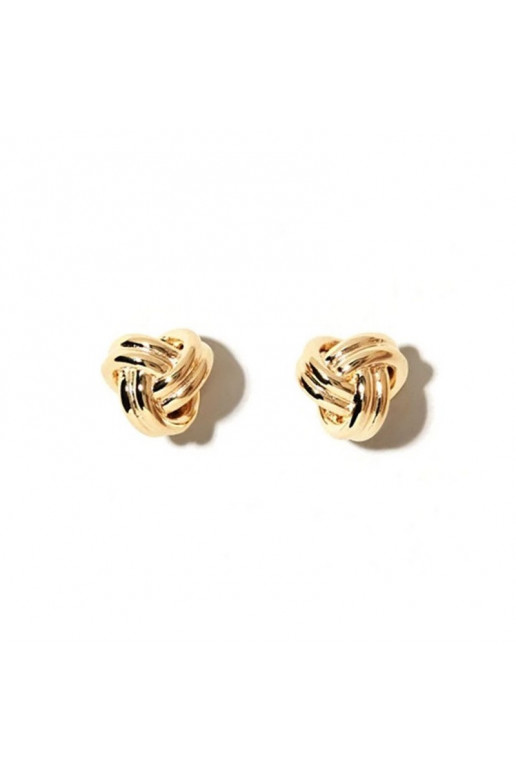 Stainless steel earrings platerowanej cover with gold KST3134