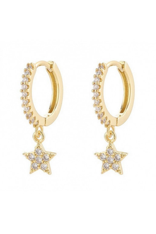 Dangling earrings andstali  platerowanej cover with gold KST3137