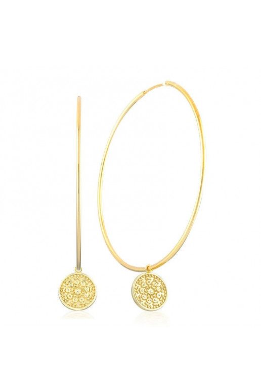 Dangling earrings andstali  platerowanej cover with gold KST3218