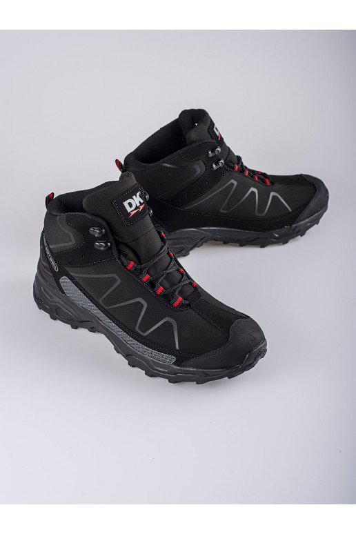 Mens high laced Trekking shoes DK black