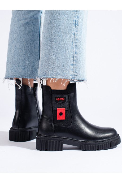 black Women's boots with platform