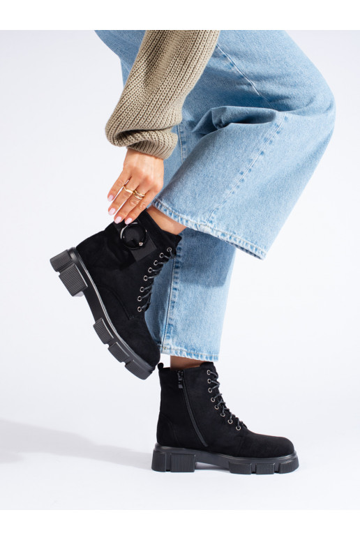 black women's boots from eco suede