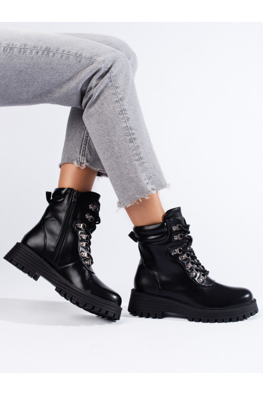 black lacing women's boots