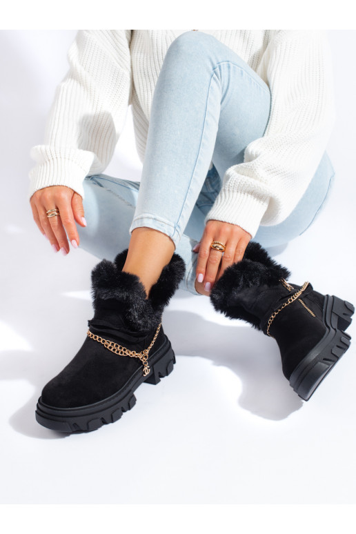 of suede women's boots with platform black