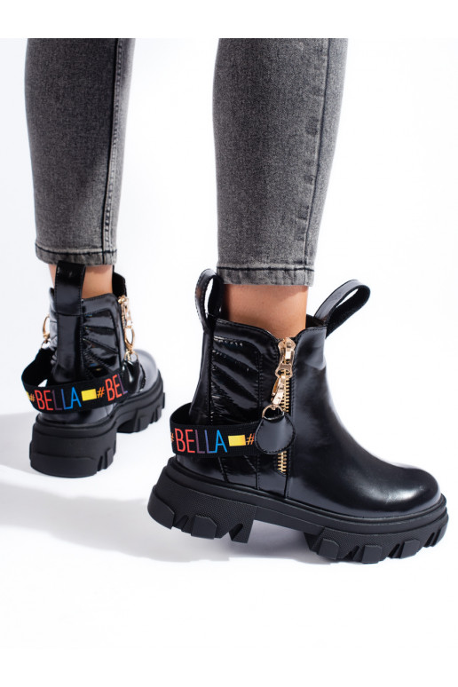 Women's boots with platform black